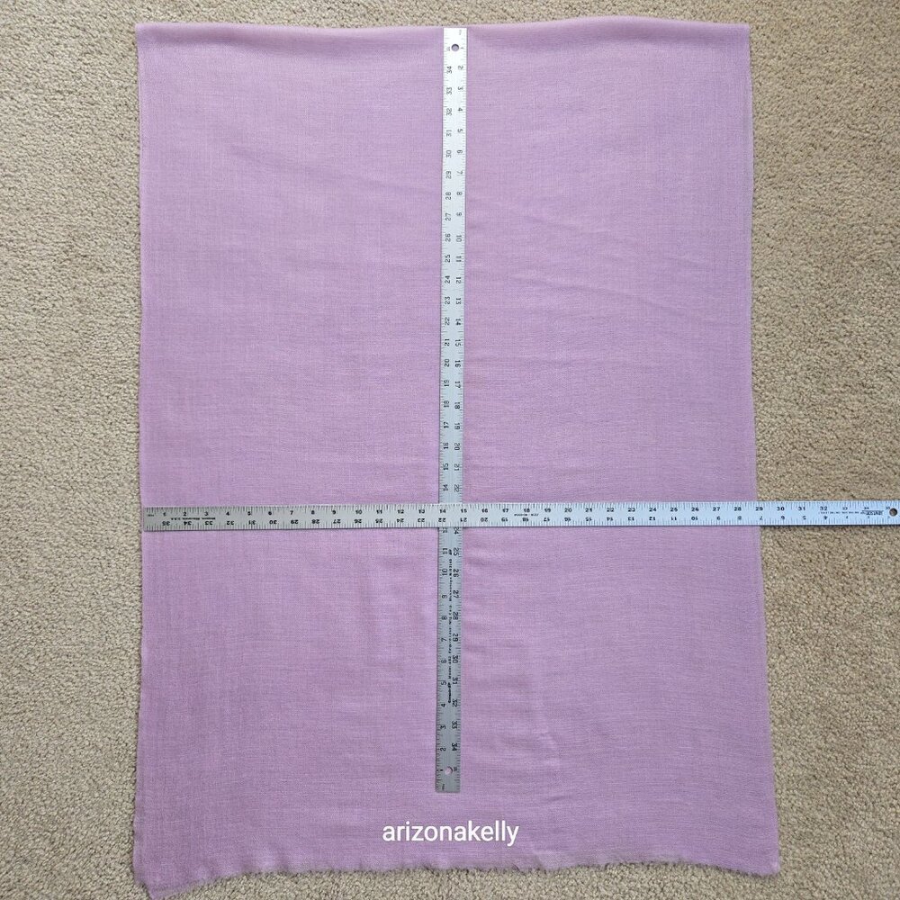 Lavender Cashmere Scarf Lightweight Diamond Weave - Picture 7 of 13